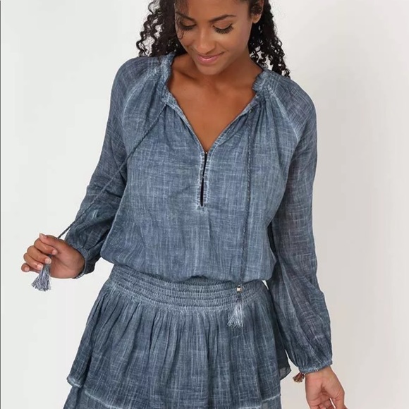 NL Tops - Indigo Smocked Waist Women's Dress by Natural Life